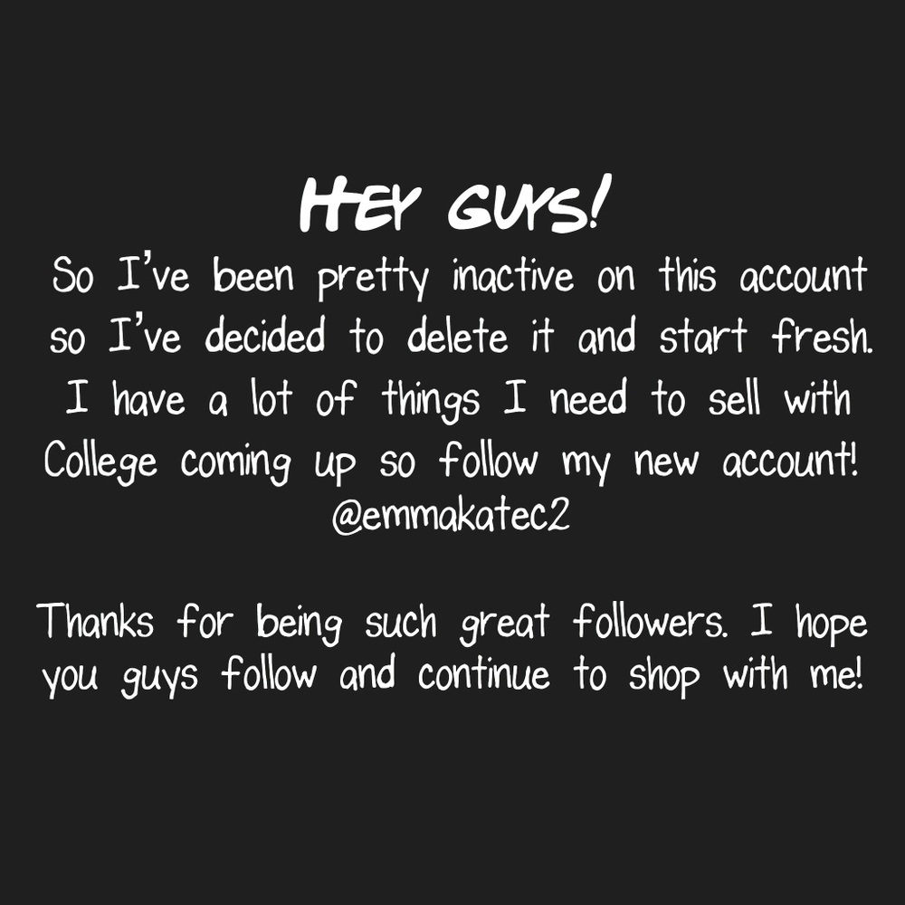 Follow my new account